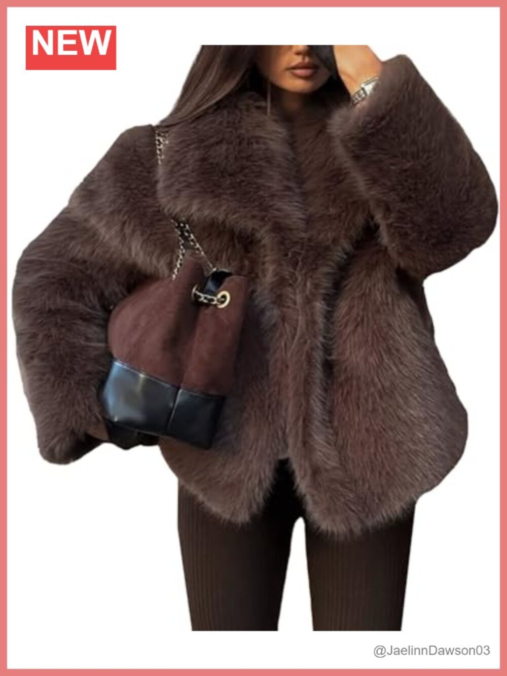 Faux Fur Coat Fluffy Lapel Long Sleeve Open Front Winter Warm Jacket